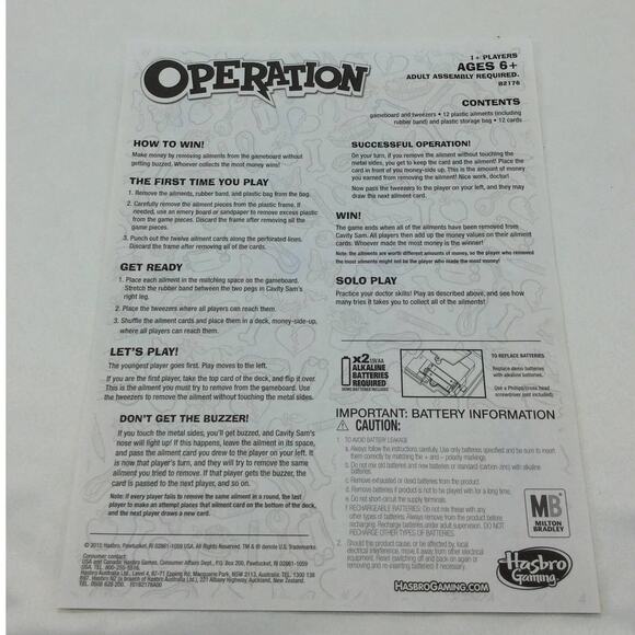 Hasbro board game Operation game for kids - Picture 5 of 7